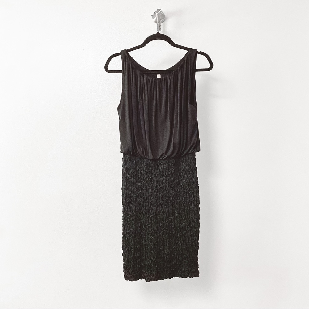 Bailey 44‎ Dressed Holiday Prep Chic Sleeveless Draped Textured Skirt Midi Dress